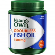 Nature's Own Odourless Fish Oil 1500mg High Strength 400 Capsules