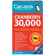 Carusos Natural Health Ultra Max Cranberry 30000 30 Tablets