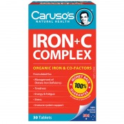 Carusos Natural Health Ultra Max Iron + C Complex 30 Tablets 